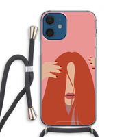Woke up like this: iPhone 12 Transparant Hoesje met koord