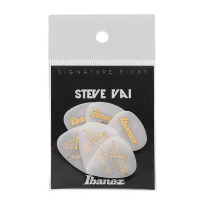 Ibanez B1000SVRWH Steve Vai Signature Grip 1.0mm Plectrum 6-Pack - Wit