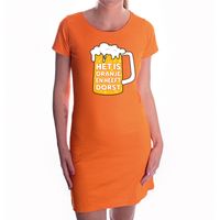 Het is oranje en heeft dorst Koningsdag jurkje oranje voor dames