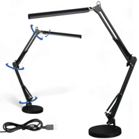 Prestara 2-in-1 USB LED Bureaulamp - Dimbaar en Flexibel, Zwart