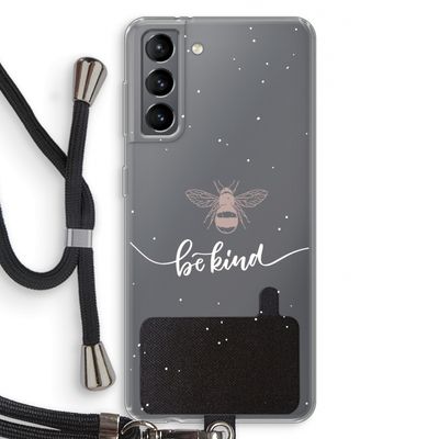 Be(e) kind: Samsung Galaxy S21 Transparant Hoesje met koord