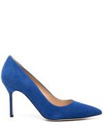 Manolo Blahnik escarpins en daim 90 mm - Bleu - thumbnail