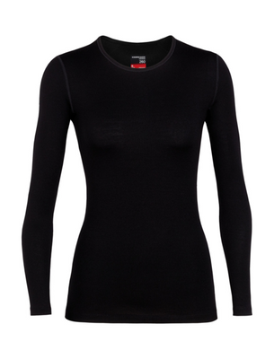 Icebreaker Merino 260 Tech LS Crewe Thermoshirt Dames Black S