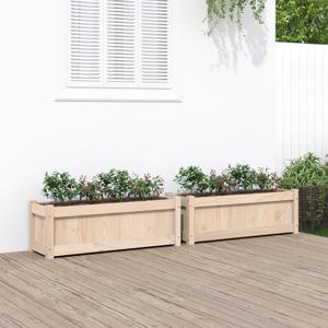 VidaXL Plantenbakken 2 st cm massief grenenhout