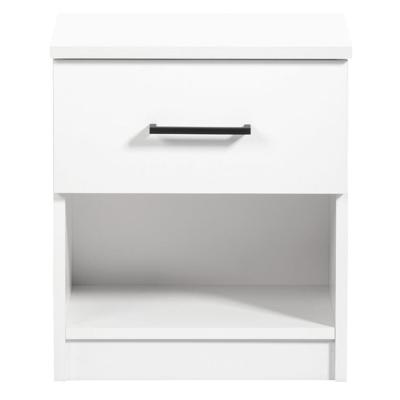 2e Halve Prijs Leen Bakker - Nachtkastje Sena - 1 Lade - Spaanplaat - Wit - 41x47.3x32 Cm