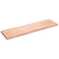 vidaXL Tafelblad 180x50x(2-6)cm behandeld massief eikenhout lichtbruin - thumbnail