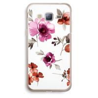 Geschilderde bloemen: Samsung Galaxy J3 (2016) Transparant Hoesje