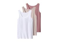esmara Set van 3 dames hemden (Roze/wit, M (40/42))