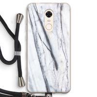 Gestreepte marmer: Xiaomi Redmi 5 Transparant Hoesje met koord