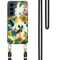 Samsung Galaxy A16 hoesje met zwart koord - Sunflowers