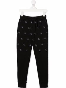 Calvin Klein Kids pantalon de jogging à imprimé monogrammé - Noir