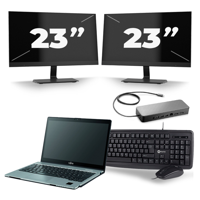 Fujitsu LifeBook S938 - Intel Core i7-8e Generatie - 13 inch - 16GB RAM - 256GB SSD - Windows 11 + 2x 23 inch Monitor Fujitsu LifeBook S938 - Intel Core i7-8e Generatie - 13 inch - 16GB RAM - 256GB SSD - Windows 11 + 2x 23 inch Monitor