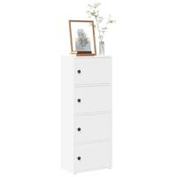 Boekenkast 40x24x102 cm bewerkt hout wit