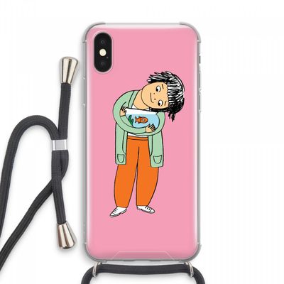Visknuffel: iPhone XS Max Transparant Hoesje met koord
