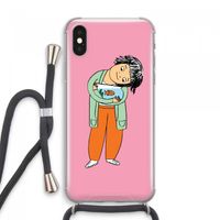 Visknuffel: iPhone XS Max Transparant Hoesje met koord