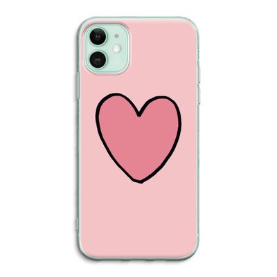 Hartje: iPhone 11 Transparant Hoesje