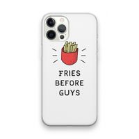 Fries before guys: iPhone 12 Pro Max Transparant Hoesje