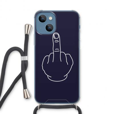 F**k U: iPhone 13 Transparant Hoesje met koord