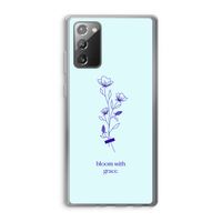 Bloom with grace: Samsung Galaxy Note 20 / Note 20 5G Transparant Hoesje