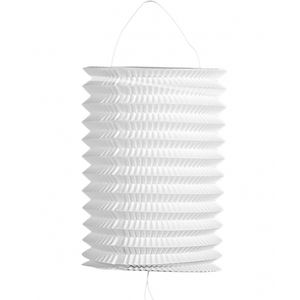 5x stuks witte trek lampionnen van 16 cm