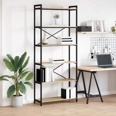 Boekenkast Sonoma eiken 80 x 30 x 188 cm Bewerkt hout