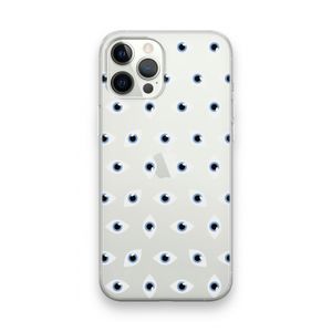 Eyes pattern: iPhone 12 Pro Max Transparant Hoesje