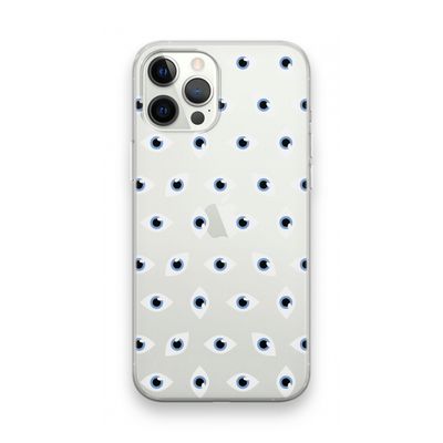 Eyes pattern: iPhone 12 Pro Max Transparant Hoesje