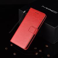 Crazy Horse textuur horizontale Flip lederen case voor Motorola Moto G7 Power (Amerikaanse versie) met houder & kaartsleuven & portemonnee (rood)