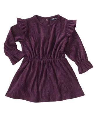 velvet jurk met ruches