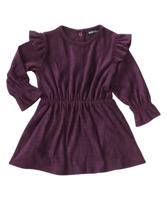 velvet jurk met ruches