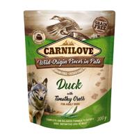 CARNILOVE Dog Pouch Duck & timothy grass - natvoer voor honden - 300g