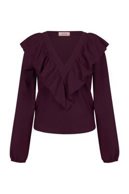 Jezz ruffle top - blackberry - 13367