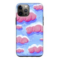 Roze wolken met vogels: iPhone 12 Tough Case