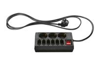 TRONIC Stekkerdoos (9-voudig, Zwart)
