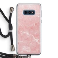 Roze marmer: Samsung Galaxy S10e Transparant Hoesje met koord
