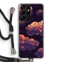 Patroon Wolken: Samsung Galaxy S21 Ultra Transparant Hoesje met koord