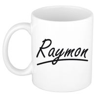 Raymon voornaam kado beker / mok sierlijke letters - gepersonaliseerde mok met naam - Naam mokken