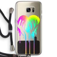Hold My Heart: Samsung Galaxy S7 Edge Transparant Hoesje met koord