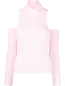 Blumarine haut en maille à design nervuré - Rose