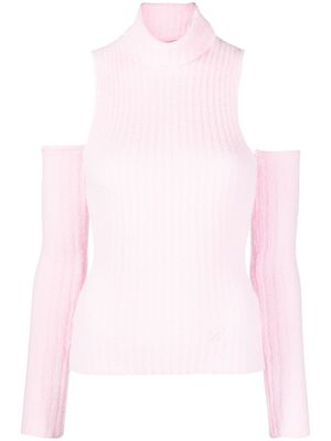 Blumarine haut en maille à design nervuré - Rose