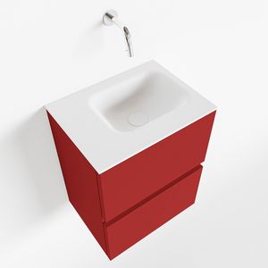 MONDIAZ ADA 40cm toiletmeubel fire. LEX wastafel talc links zonder kraangat