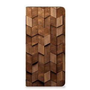 Book Wallet Case voor Samsung Galaxy A14 4G Wooden Cubes