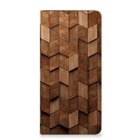 Book Wallet Case voor Samsung Galaxy A14 4G Wooden Cubes - thumbnail