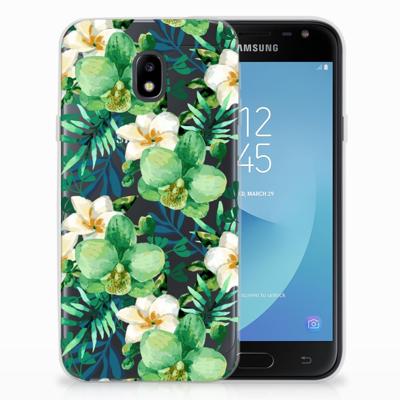 Samsung Galaxy J3 2017 | TPU Case | Orchidee Groen Samsung Galaxy J3 2017 | TPU Case | Orchidee Groen
