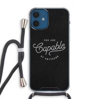 Capable: iPhone 12 Transparant Hoesje met koord