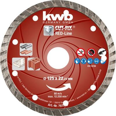 Diamantschijf cutfix red 125x22 mm - Kwb
