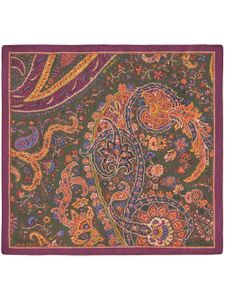 ETRO foulard en soie à imprimé cachemire - Rouge