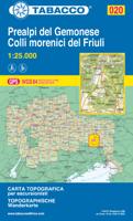 Wandelkaart 020 Prealpi del Gemonese - Colli morecini del Friuli | Tabacco Editrice