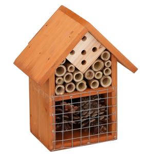 Lifetime Garden Insectenhotel - oranje - 16 x 19 cm - Bijenhuis - hout