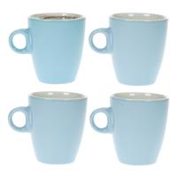 Cosy & trendy Koffiekopjes/bekers - 8x - blauw - 190 ml - Keramiek - Glans finish